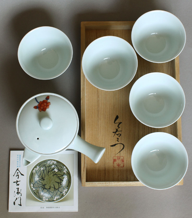 Tee-Set Kanne und Tassen Nabeshima Porzellan Z