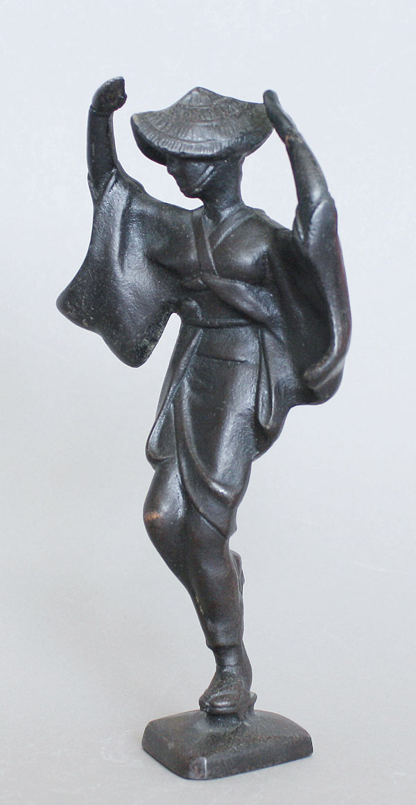 Okimono Figur Awa Odori Tanzfigur Eisen B