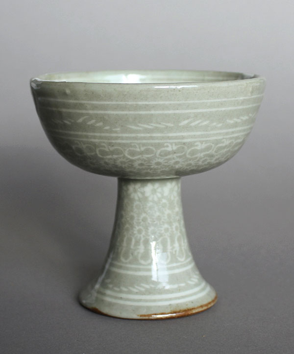 Guinomi Sakeschale Mishima Seladon Keramik C