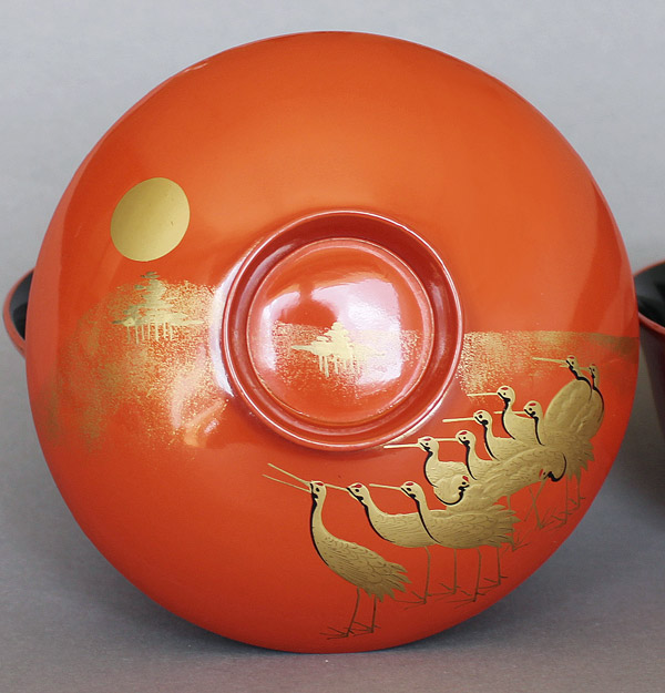Crane-Makie Urushi Laquer bowls Japanlack C