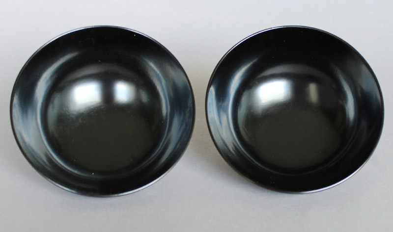 Urushi Lack Bowls schwarz-rot Wajima Japan O