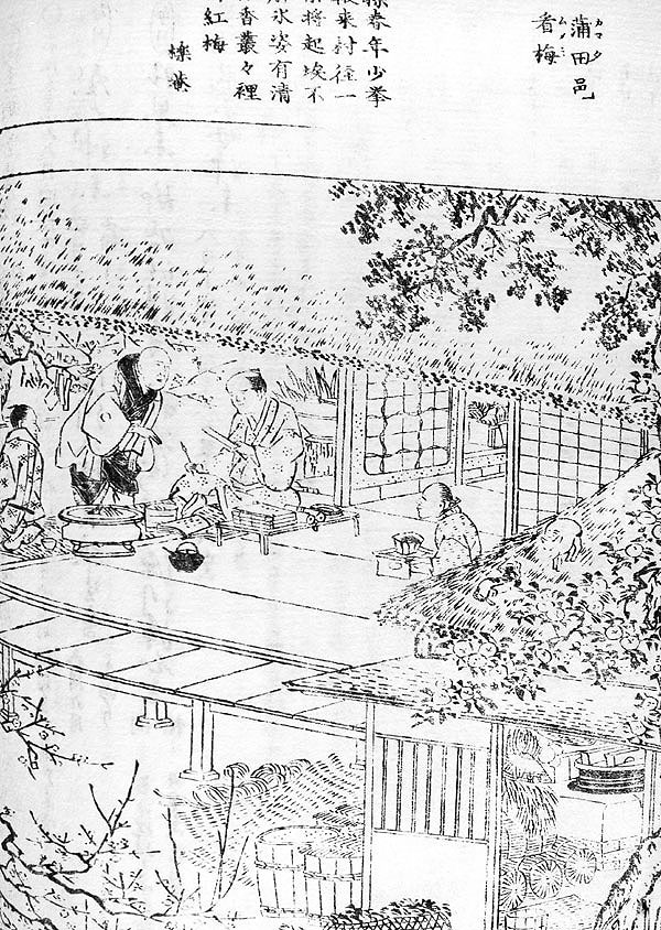 Toto Saijiki Fuehrer Holzschnitt Tokyo Edo-Epoche A1