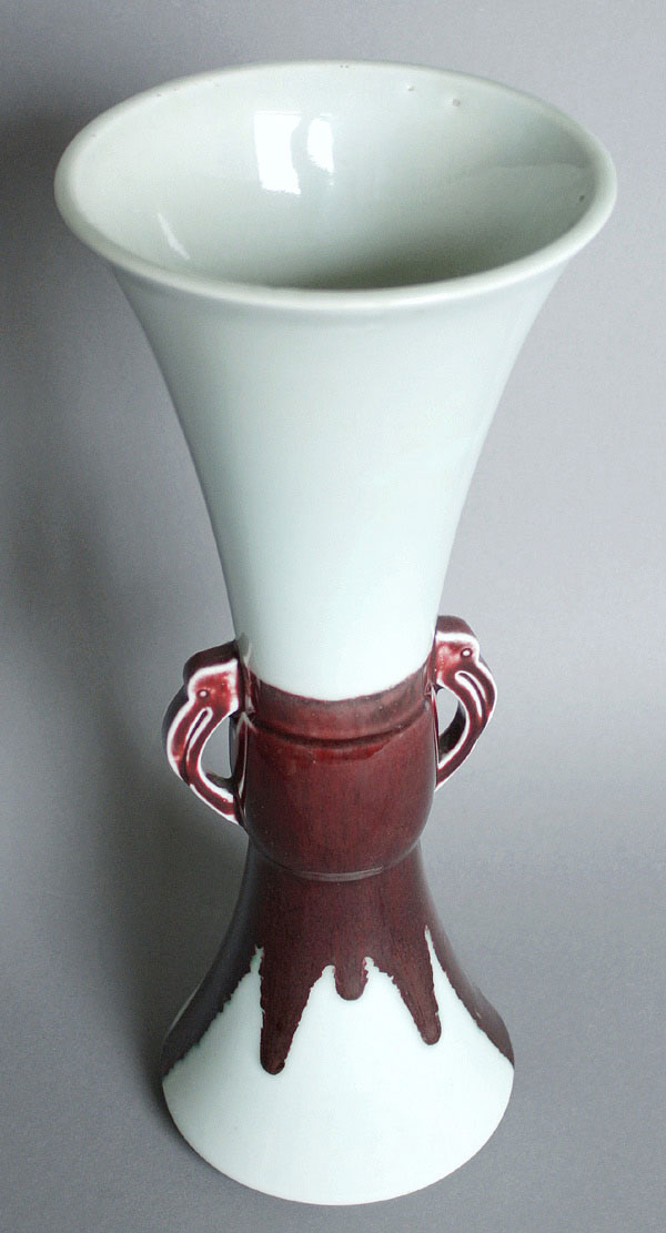 Ikebana Porzellan Vase Kranich Japan A3