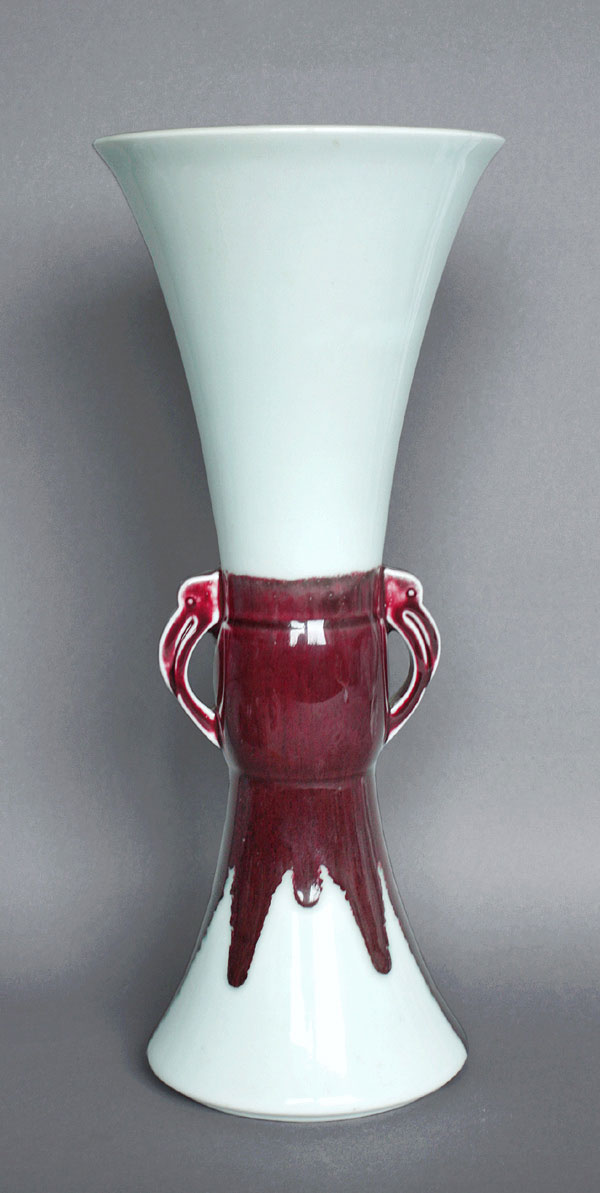 Ikebana Porzellan Vase Kranich Japan B