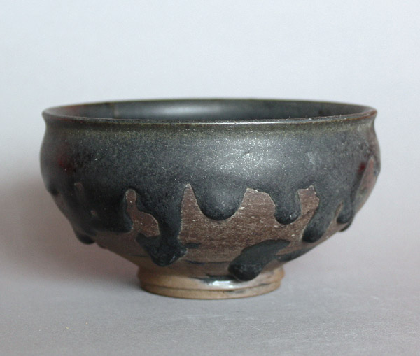 Schwarze Seto-Keramik Rokkoyo Japan C