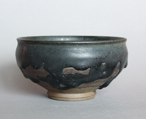 Schwarze Seto-Keramik Rokkoyo Japan D