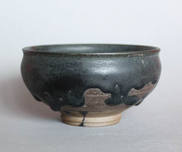 Schwarze Seto-Keramik Rokkoyo Japan E