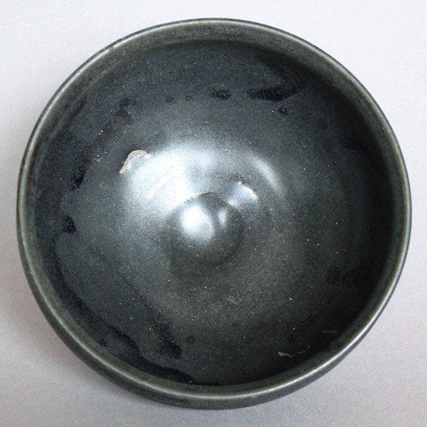 Schwarze Seto-Keramik Rokkoyo Japan O