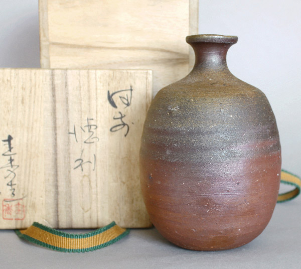 Sakeflasche Bizen Yaki Keramik A